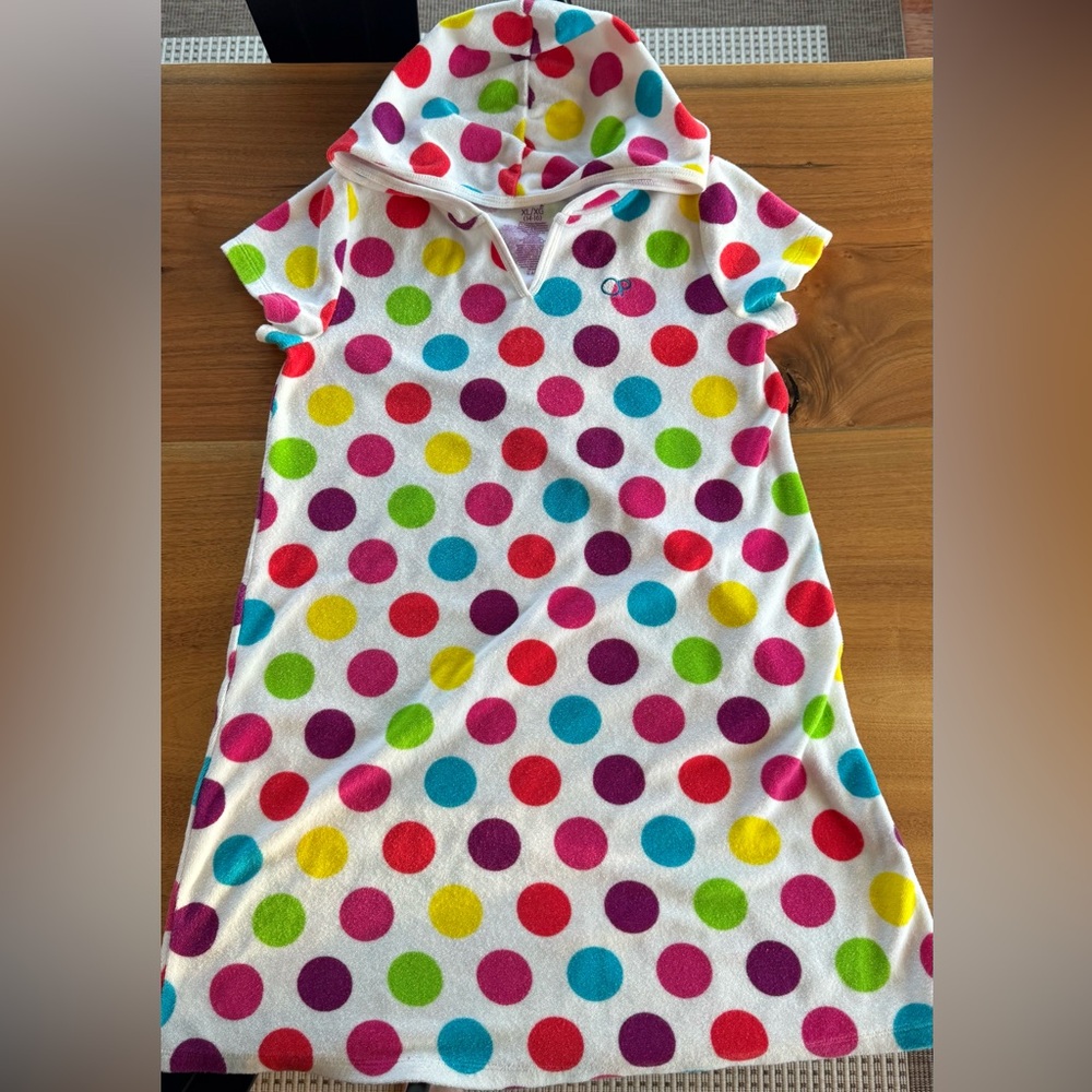 Kids Colorful Polka Dot Swim CoverUp for Girls Size 14-16
